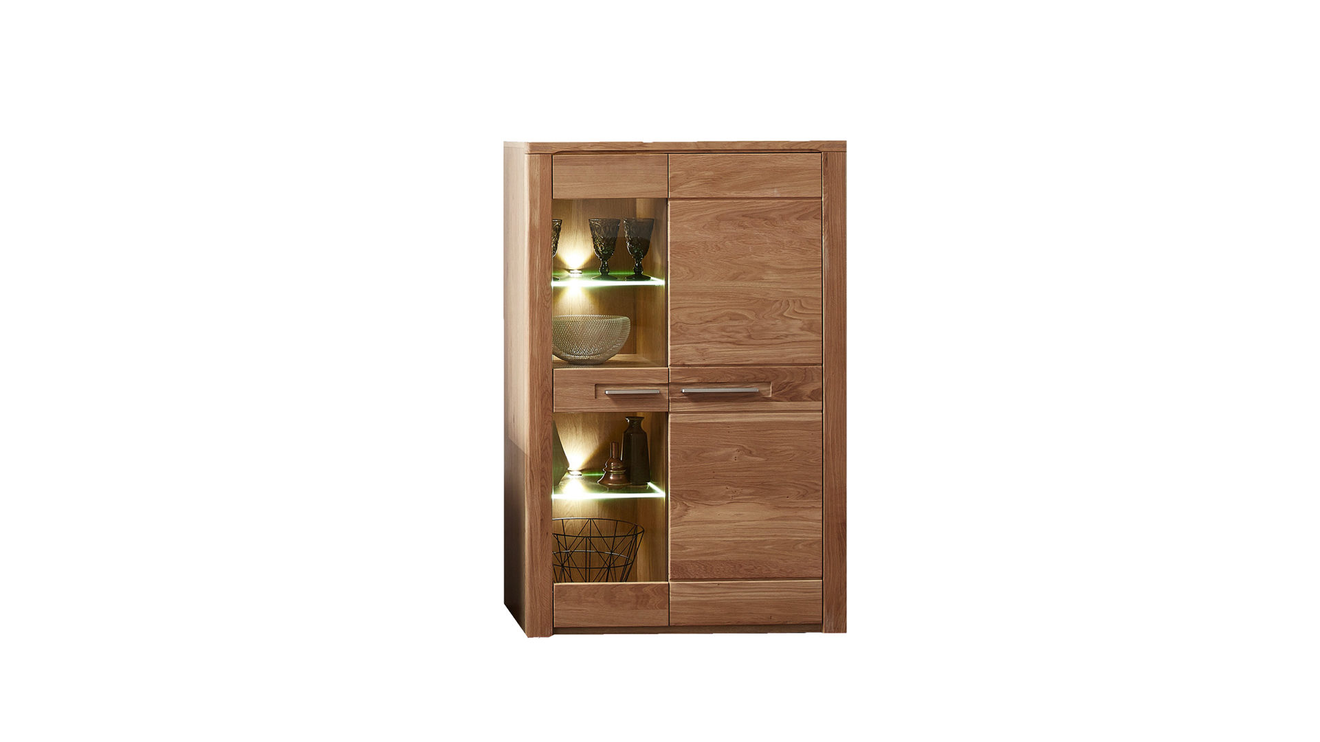 wohnzimmermobel holz dunkel, kawoo halbhohe vitrine nature two als wohnzimmermöbel, wildeiche, Design ideen
