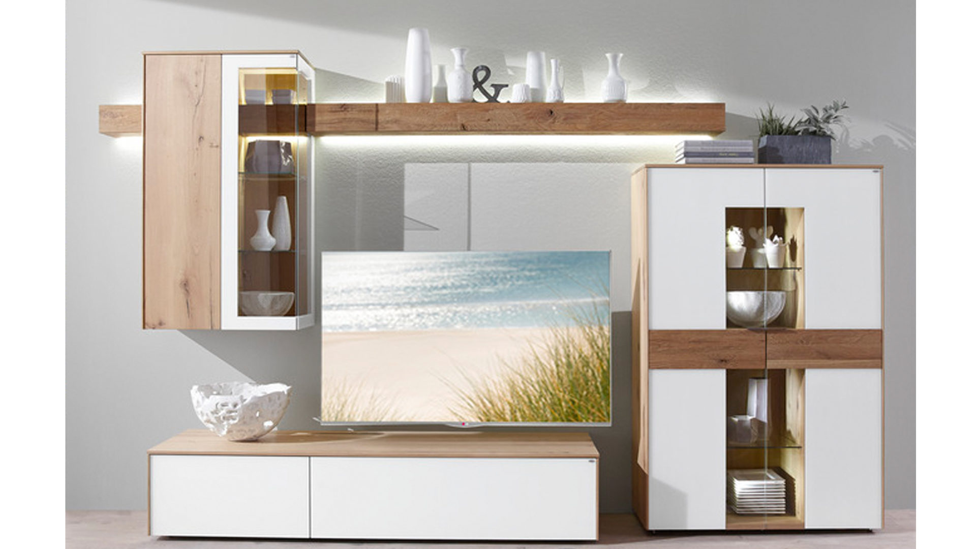VOGLAUER V-Solid Wohnkombination, optiwhite Colorglas ... VOGLAUER V-Solid Wohnkombination, optiwhite Colorglas ...