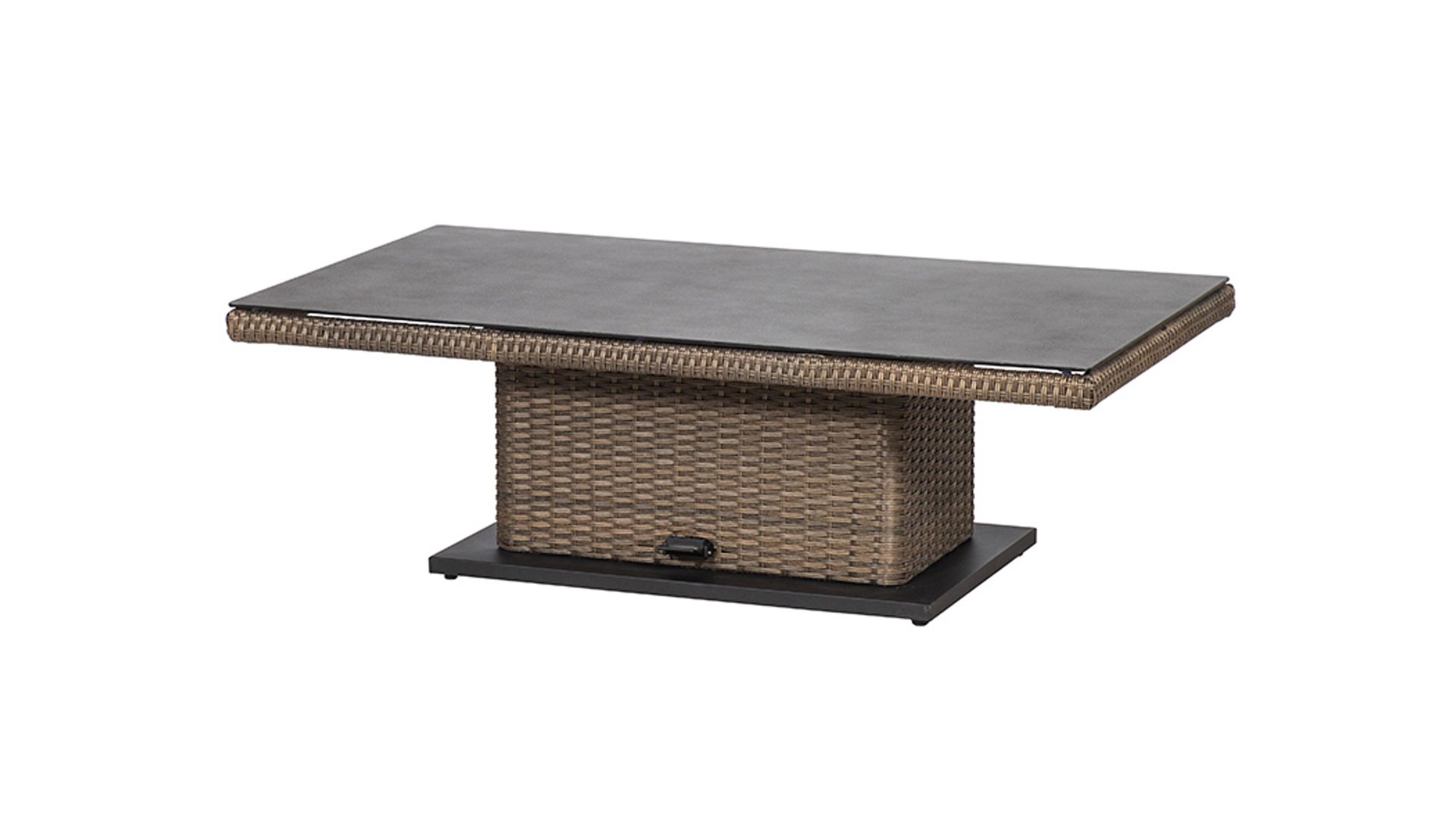 Siena Garden Lift Tisch Teramo Bronzefarbenes Geflecht