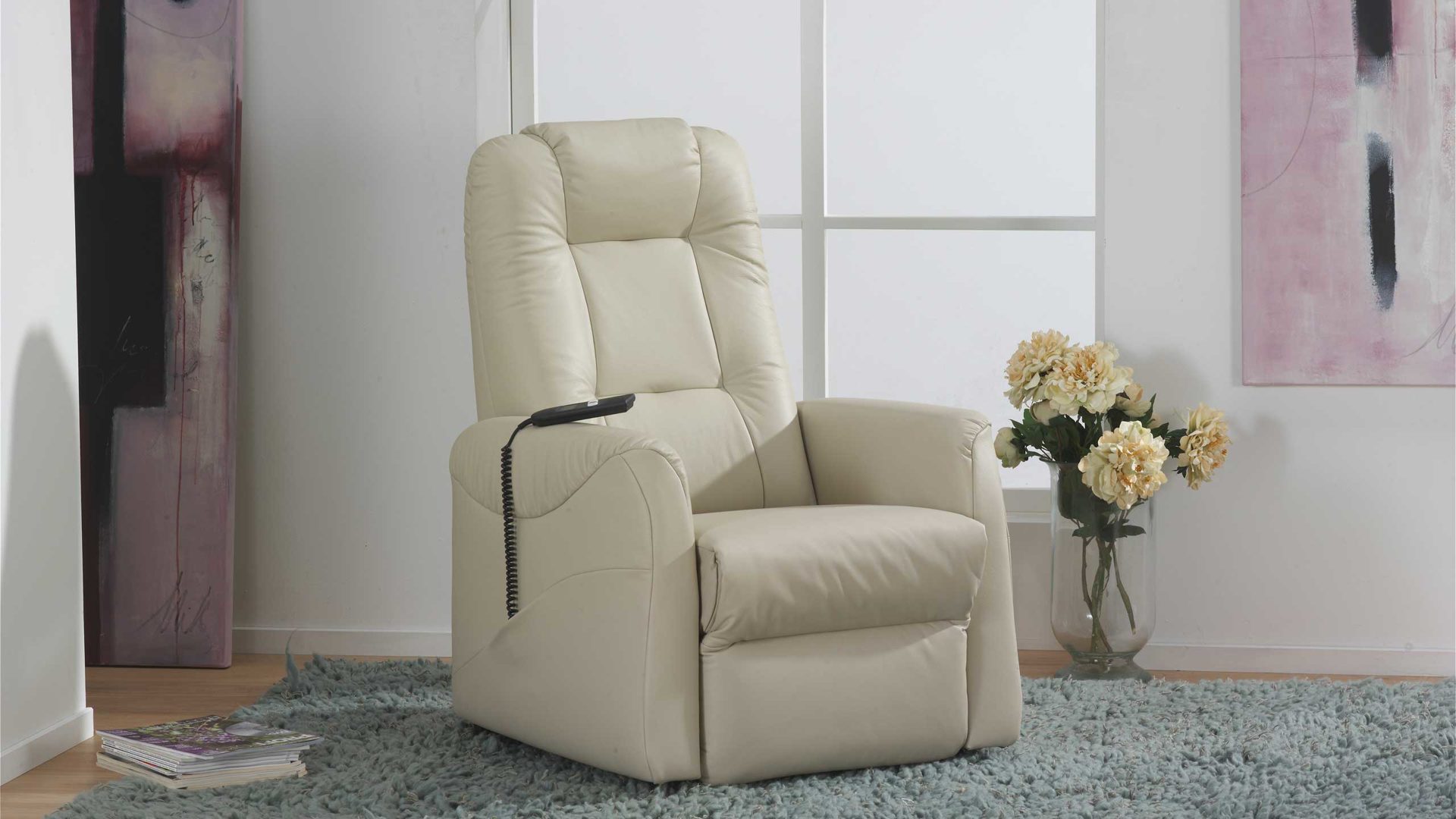 Himolla Relaxsessel Sessel 9950 26 G Leder Torro Beige M