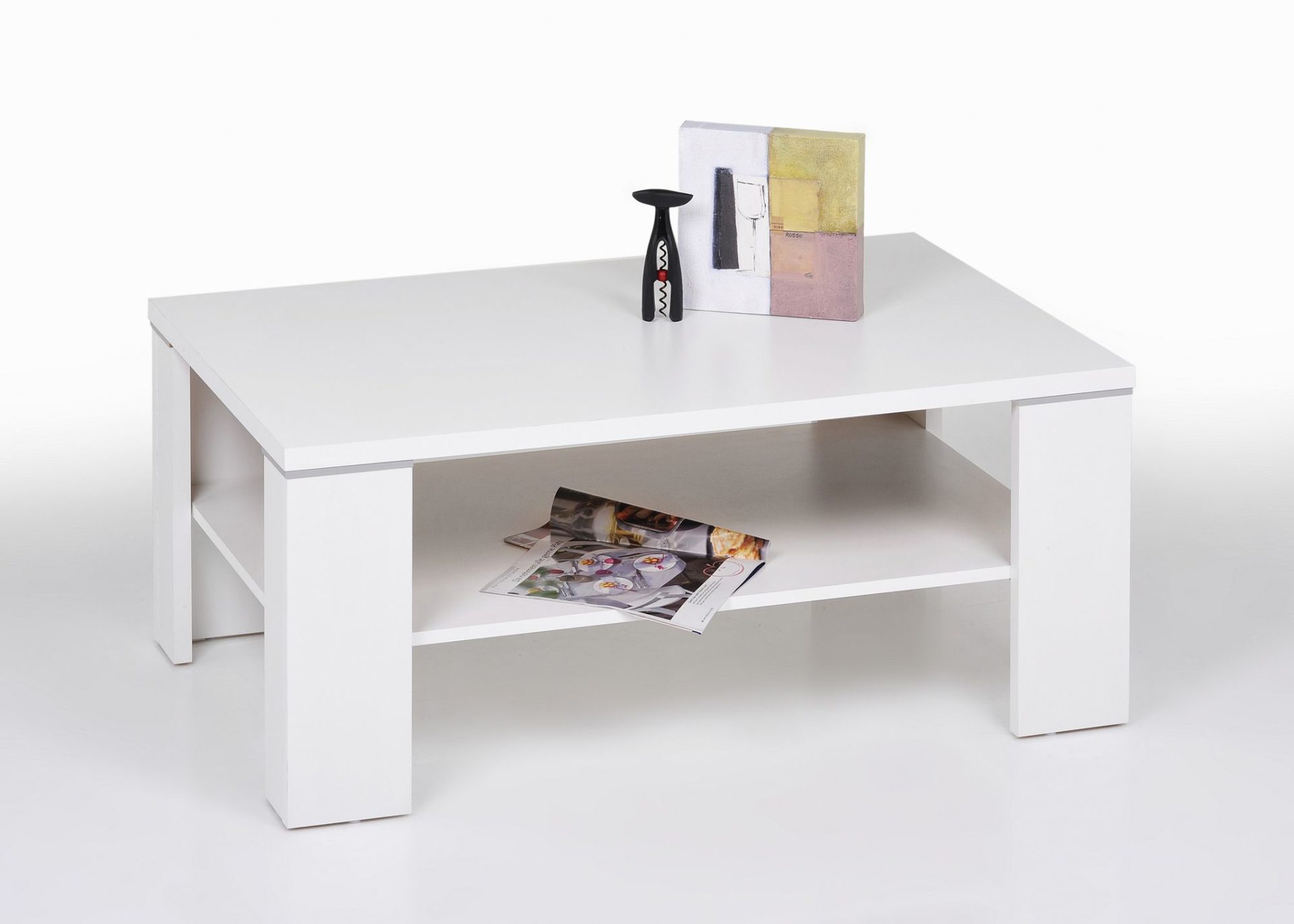 Wohnzimmertisch für modernes Wohnen, weiße Kunststoffoberfläche, ca ... Wohnzimmertisch für modernes Wohnen, weiße Kunststoffoberfläche, ca ...