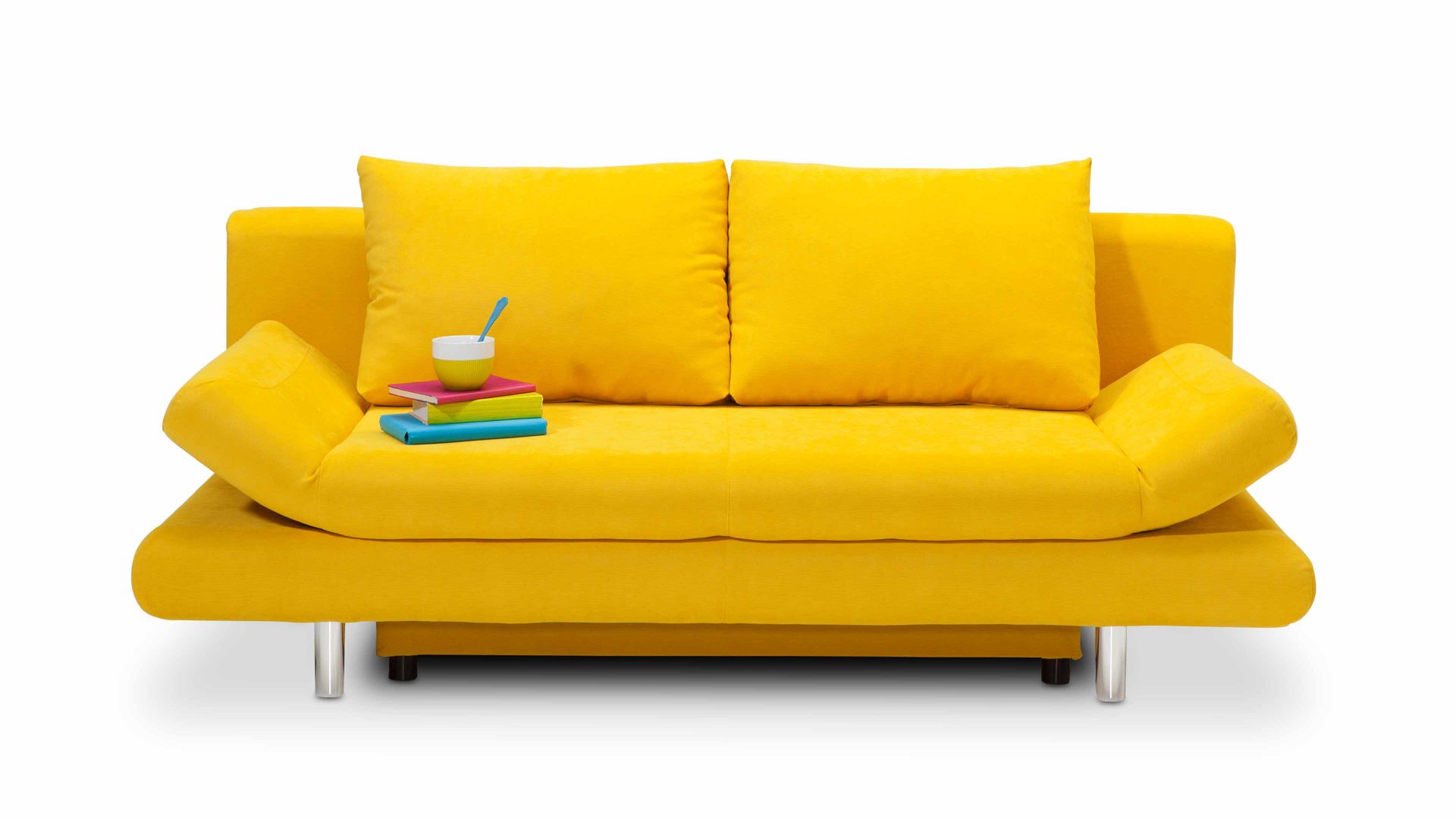 schlafsofa schlafcouch als flexibles mobel sonnengelber bezug 380 79 bad homburg bei frankfurt