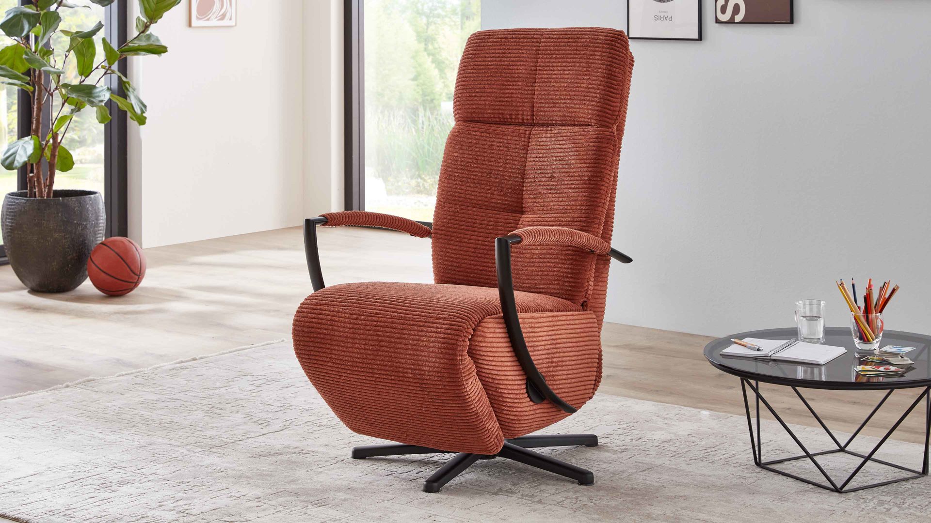 KAWOO Polstermöbel Santa Rosa Relaxsessel, kupferfarbener