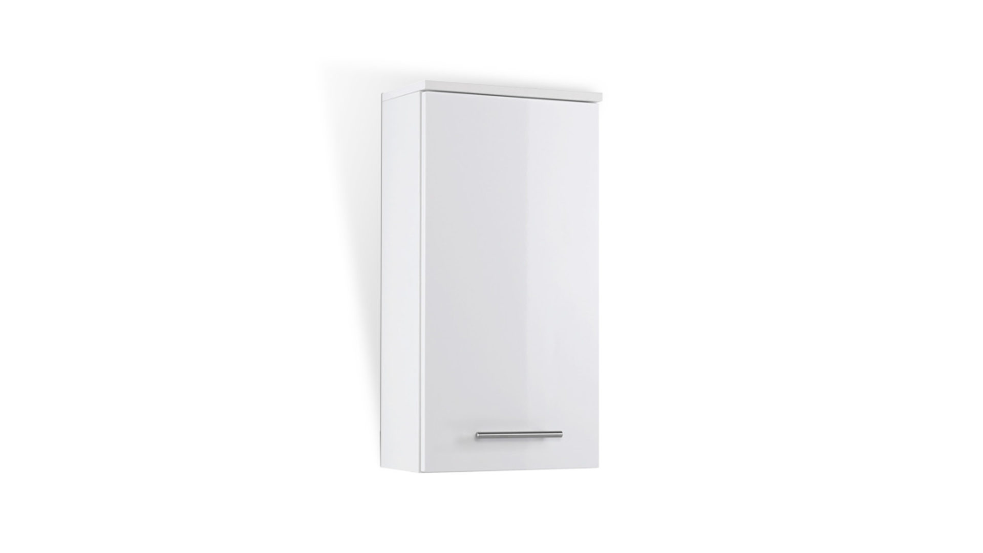 Bad-Hängeschrank Blanco bringt Ordnung ins Badezimmer, weiße Hochglanzfront & weiße Melaminoberfläche – Breite ca. 35 cm, Bad-Hängeschrank Blanco bringt Ordnung ins Badezimmer, weiße Hochglanzfront & weiße Melaminoberfläche – Breite ca. 35 cm,