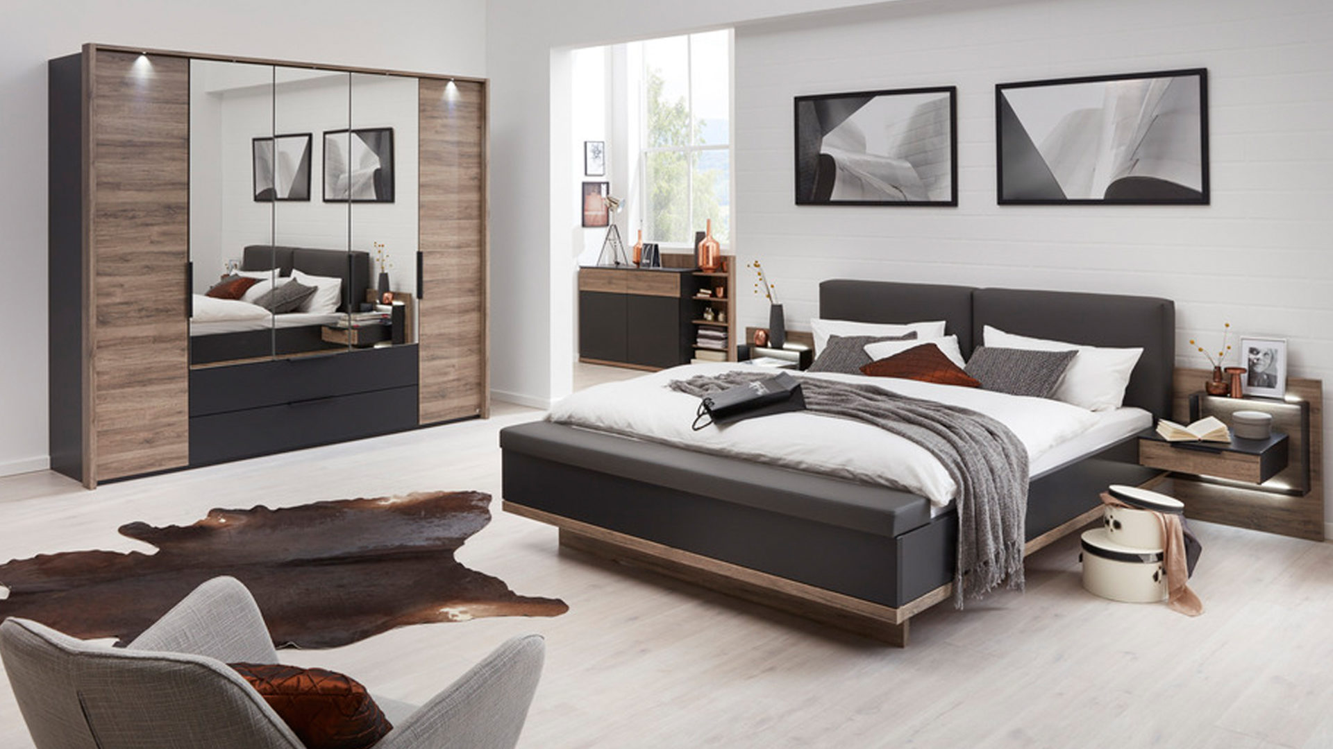 Interliving Schlafzimmer Serie 1007 Kleiderschrank Dunkle Sanremo