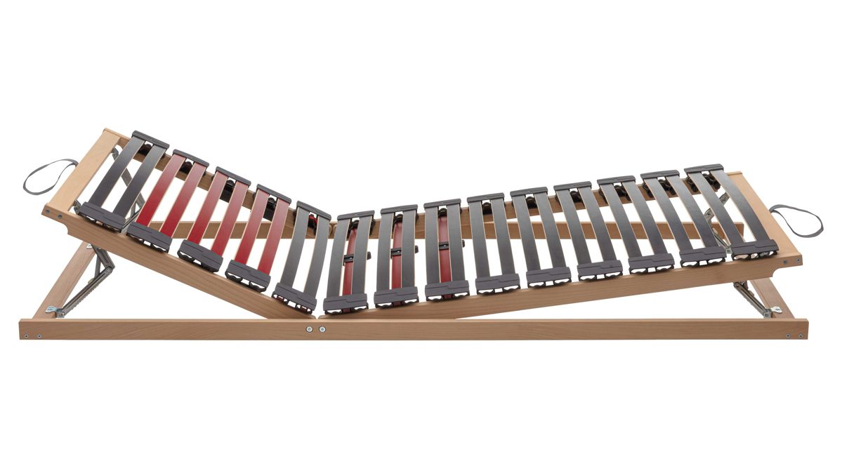 Lattenrost Interliving aus Holz in Holzfarben Interliving Lattenrost Serie 1952 mit manueller Kopf- und Fußteilverstellung manuell – Liegefläche ca. 140 x 200 cm