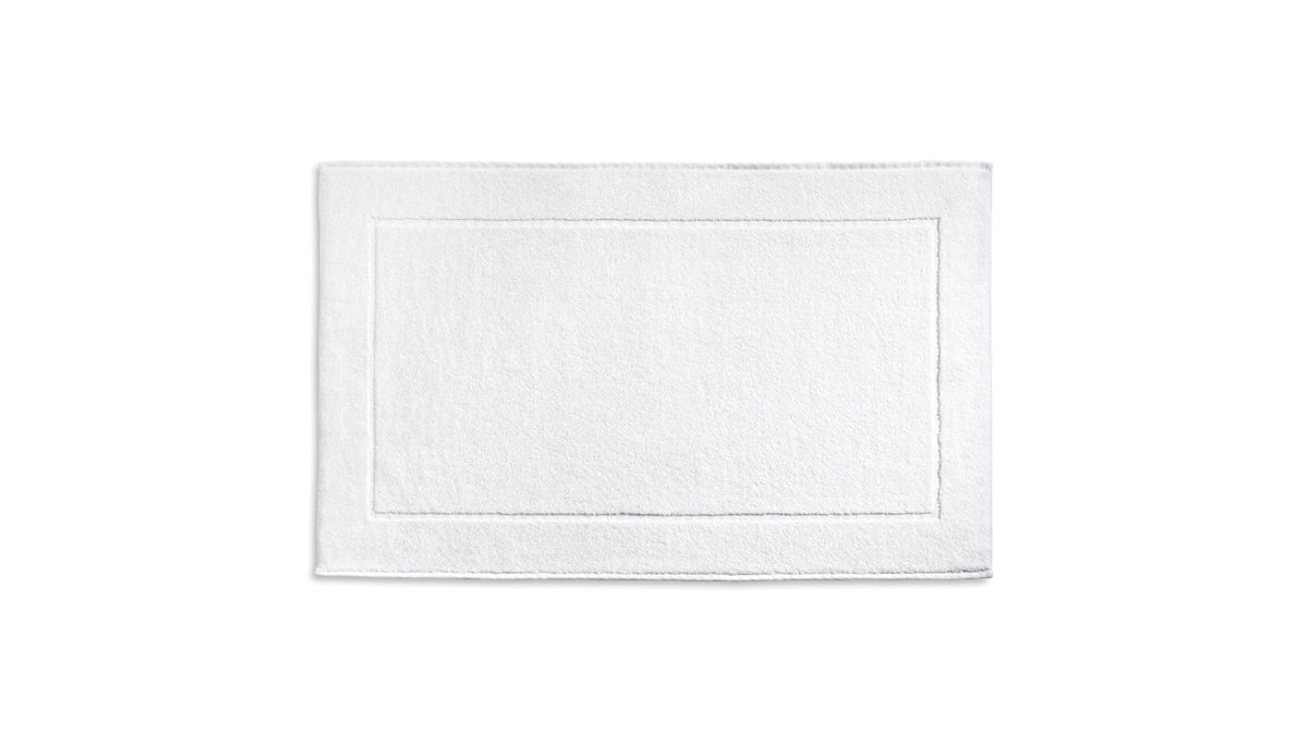 Badematte / Badeteppich Kela | keck & lang aus Naturfaser in Weiß Handtuchserie Ladessa - Badematte schneeweiße Baumwolle - ca. 60 x 100 cm