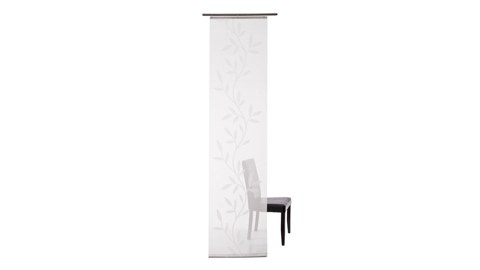 Flächenvorhang Indes fuggerhaus aus Stoff in Weiß HOMING Flächenvorhang Olivia weiße Ranken – ca. 60 x 245 cm