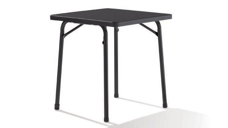 Gartentisch Sieger in Grau Anthrazit Sieger Klapptisch Gartentisch 211 G Mecalit 70 x 70 cm Gestell Stahlrohr Eisengrau, Tischplatte Mecalit Anthrazit