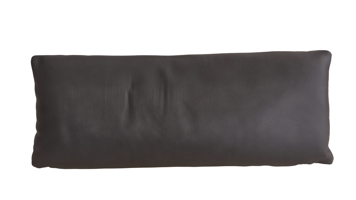 Einzelkissen Koinor aus Leder in Dunkelbraun KOINOR Polsterserie Finlay (Francis) - Nierenkissen brauner Lederbezug - ca. 68 x 23 cm