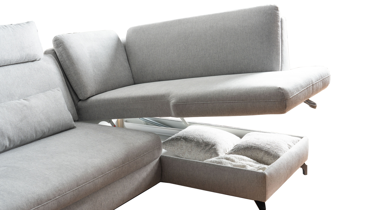 Funktion Steinpol sit&more aus Holz in Transparent Polsterprogramm Wanda - Bettkasten für Ottomane Funktions-Mehrpreis