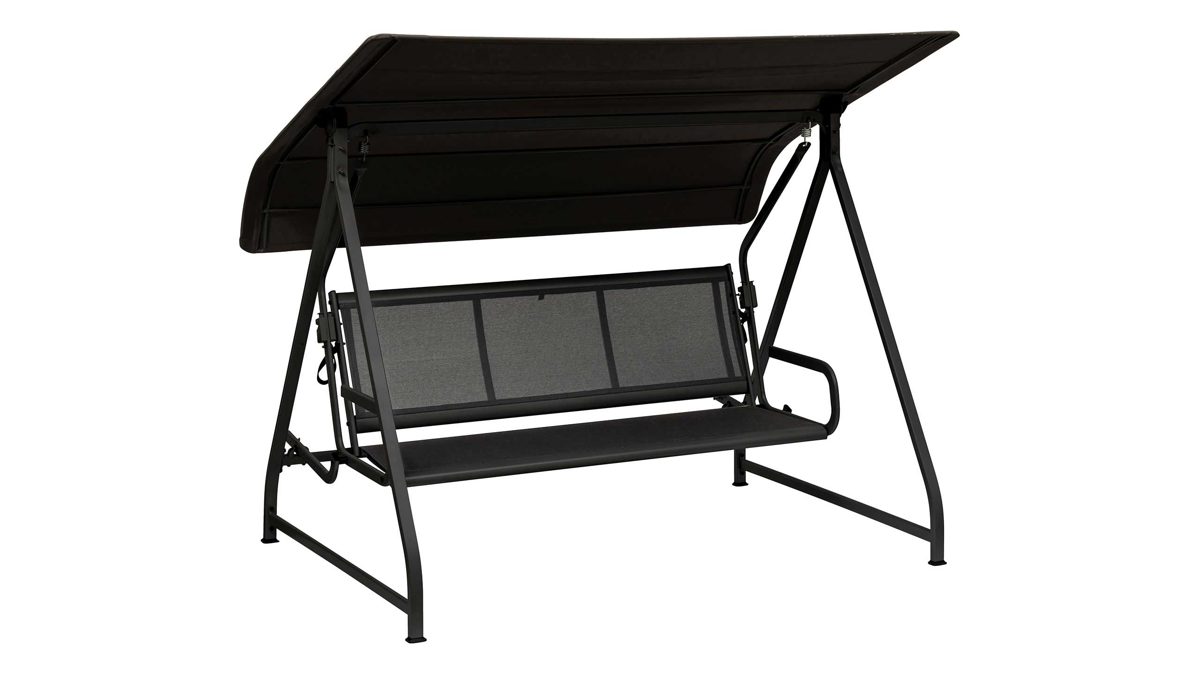 Hollywoodschaukel Kettler aus Aluminium Kunstfaser in Anthrazit KETTLER Hollywoodschaukel Paradiso Fun Alu + Outdoorgewebe - ca. 228 x 169 x 189 cm