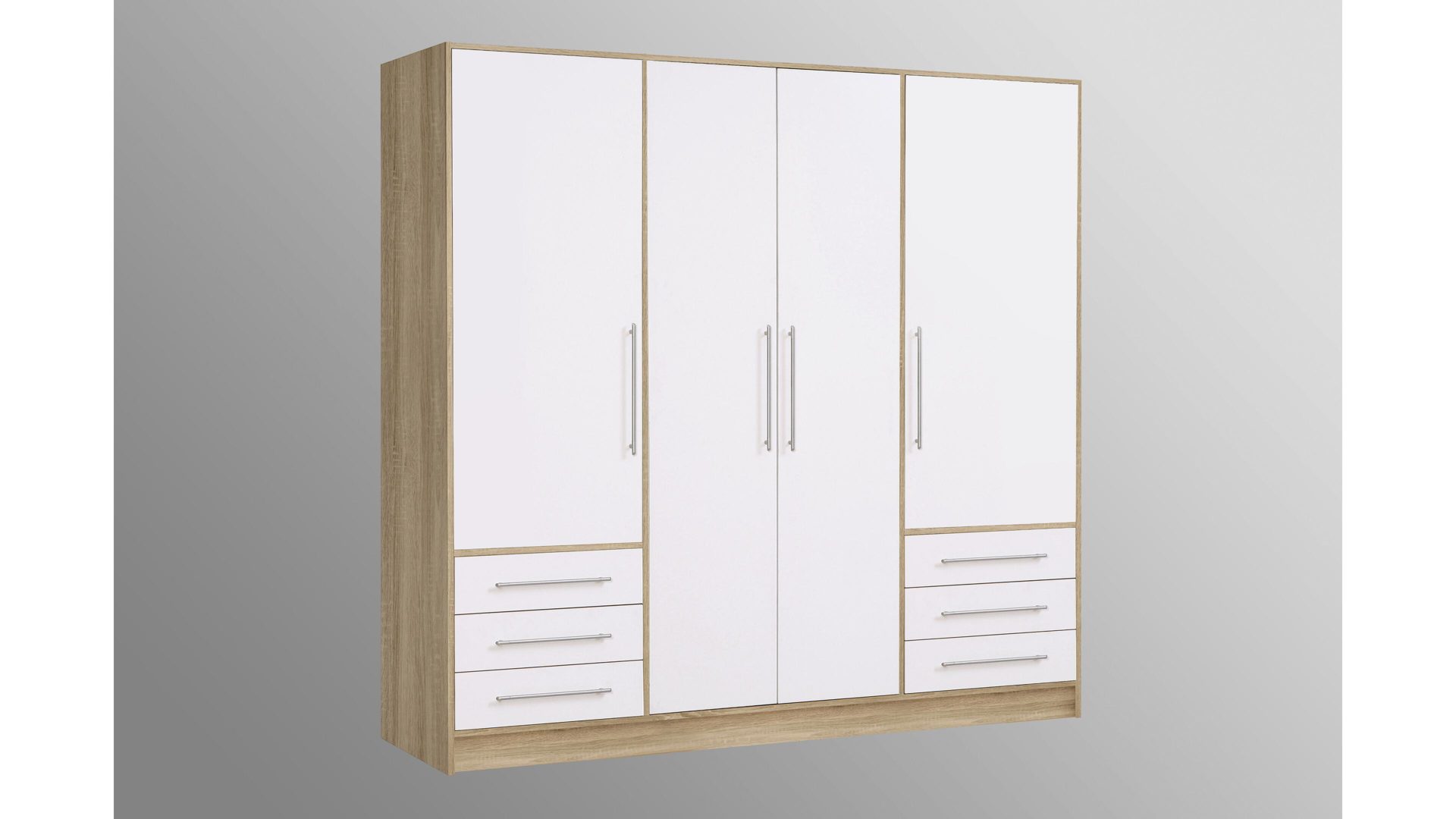 Kleiderschrank Base 2 Turen Universell Einsetzbarer Schrank Weiss