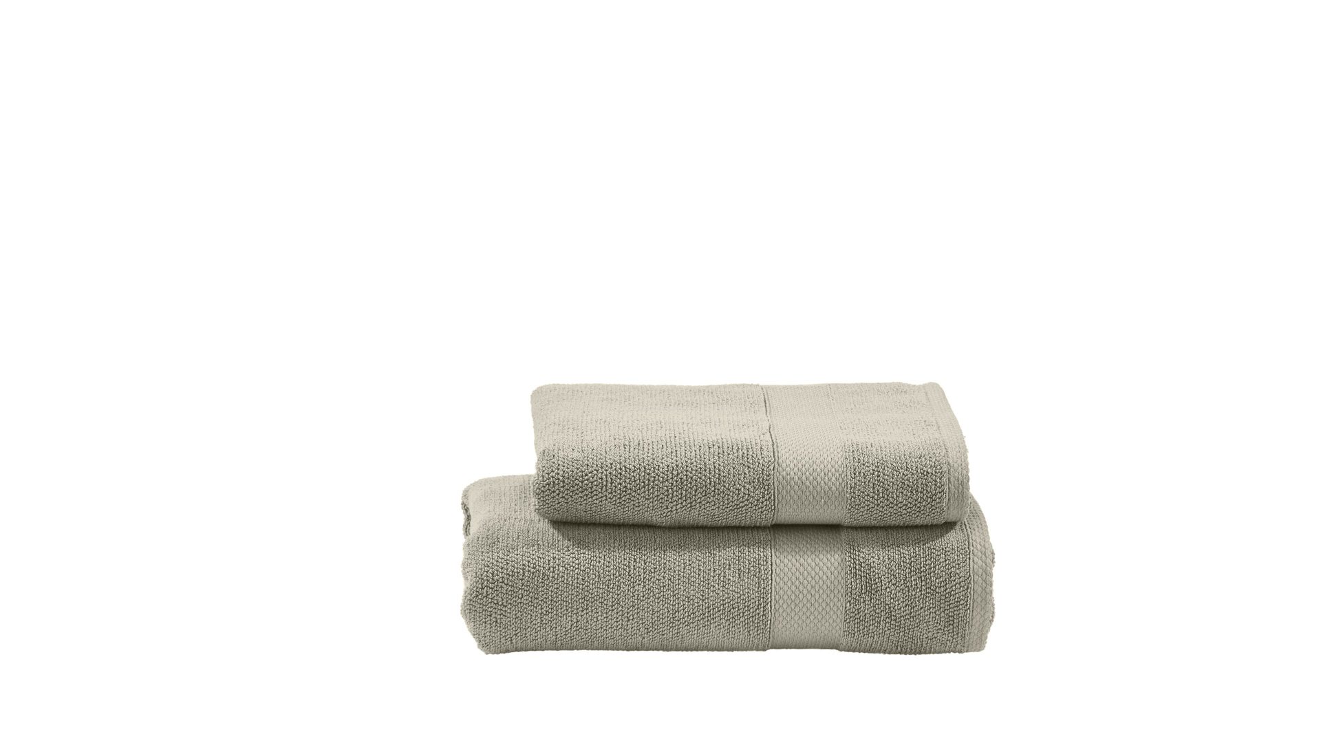Handtuch-Set Done.® be different aus Stoff in Beige DONE.® Handtuch-Set Deluxe bzw. Heimtextilien taupefarbene Baumwolle  – zweiteilig