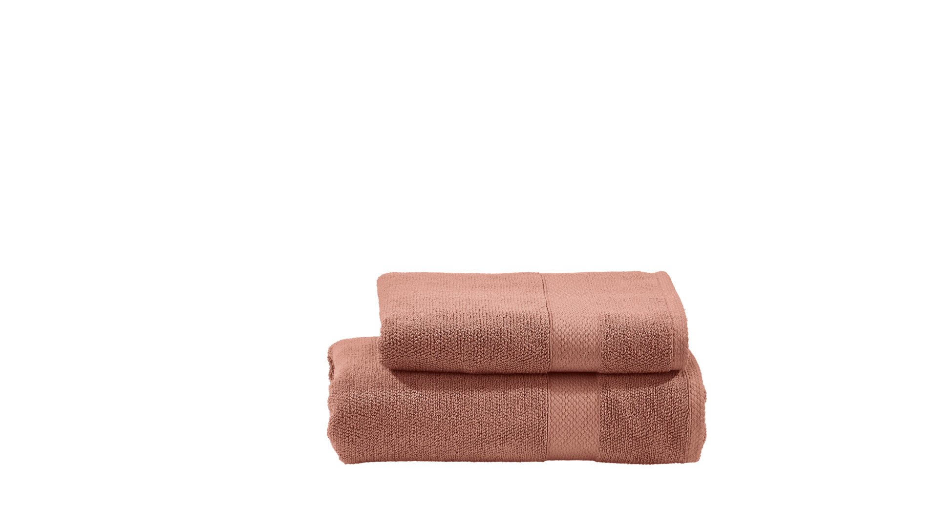 Handtuch-Set Done.® aus Stoff in Orange done.® Handtuch-Set Deluxe - luxuriöse Heimtextilien wüstensandfarbene Baumwolle – zweiteilig