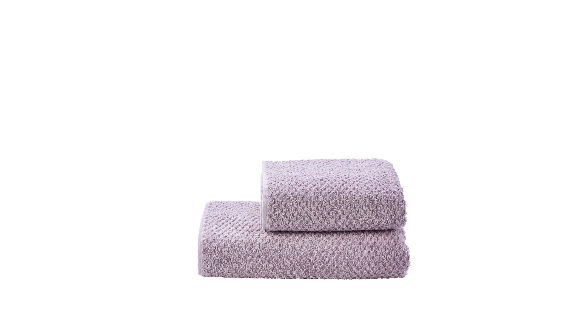 Handtuch-Set Done® be different aus Stoff in Pastell DONE® Handtuch-Set Provence Honeycomb altrosafarbene Baumwolle  – zweiteilig