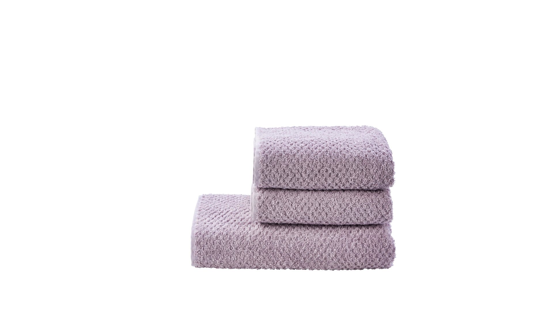Handtuch-Set Done.® aus Stoff in Pastell done.® Handtuch-Set Provence Honeycomb - Heimtextilien altrosa Baumwolle – dreiteilig