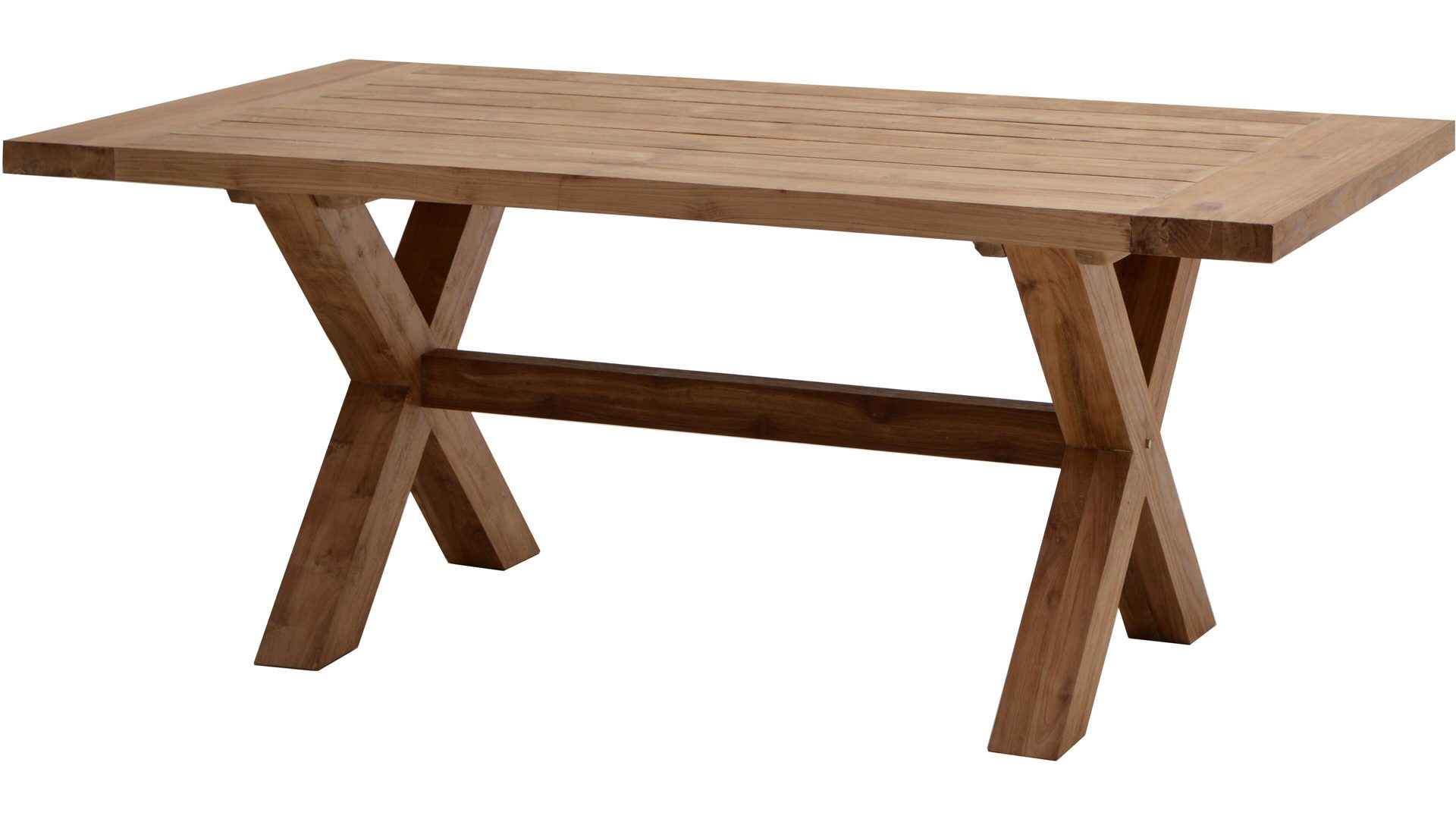 Gartentisch Ploß aus Holz in Holzfarben Ploß® Teakholztisch Lincoln - Massivholzmöbel honigfarbenes OId-Teak - ca. 220 x 100 cm