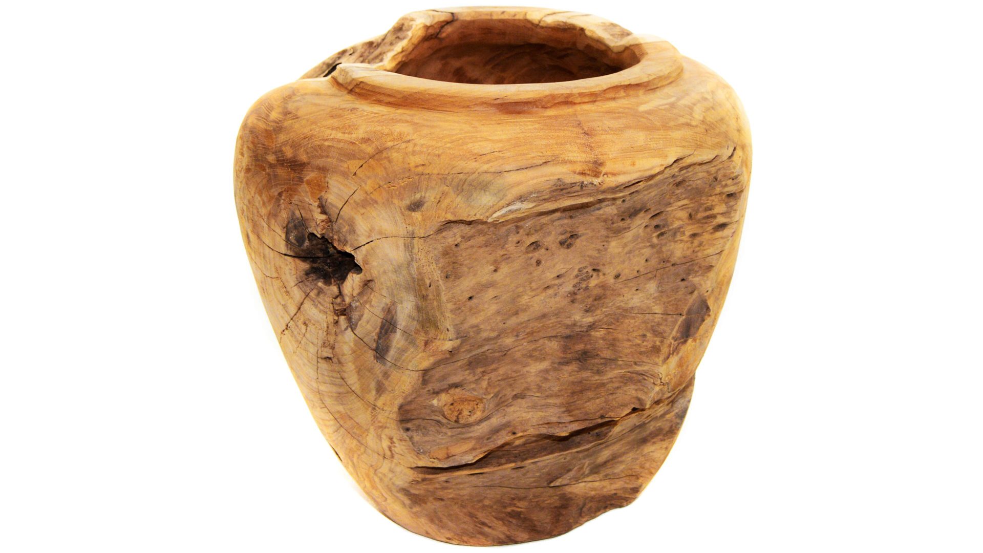 Vase Ploß aus Holz in Holzfarben Ploß® Deko-Vase Teakholz – Höhe ca. 40 cm