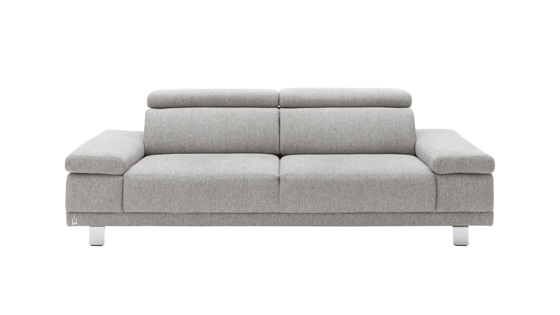 Dreisitzer Dietsch | il aus Stoff in Grau Interliving Sofa Serie 4252 – Dreisitzer stahlfarbener Bezug Sneak 149 & Metallfüße – Länge ca. 250 cm
