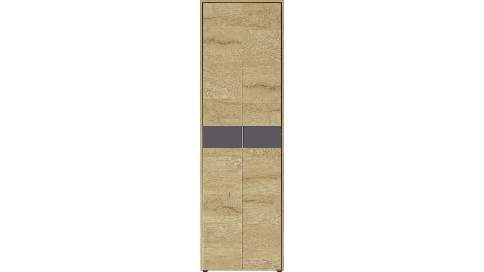 Garderobenschrank Germania aus Holz in Holzfarben Garderobenschrank Berlebeck Grandson Eche & Graphit – zwei Türen