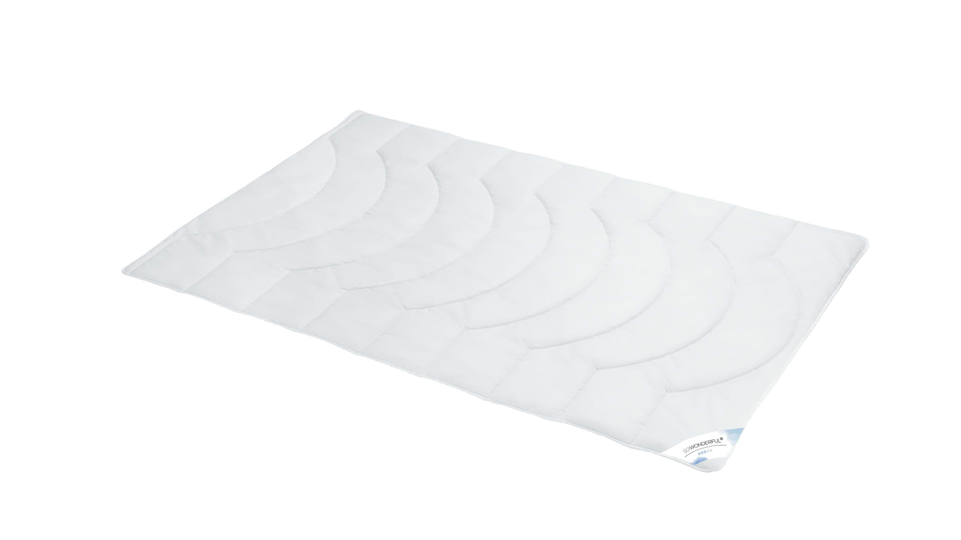 Faserdecke SO!WONDERFUL aus Stoff in Weiß SO!WONDERFUL Faserdecke Premium 3D-Hohlfaser, 680 g – ca. 155 x 220 cm
