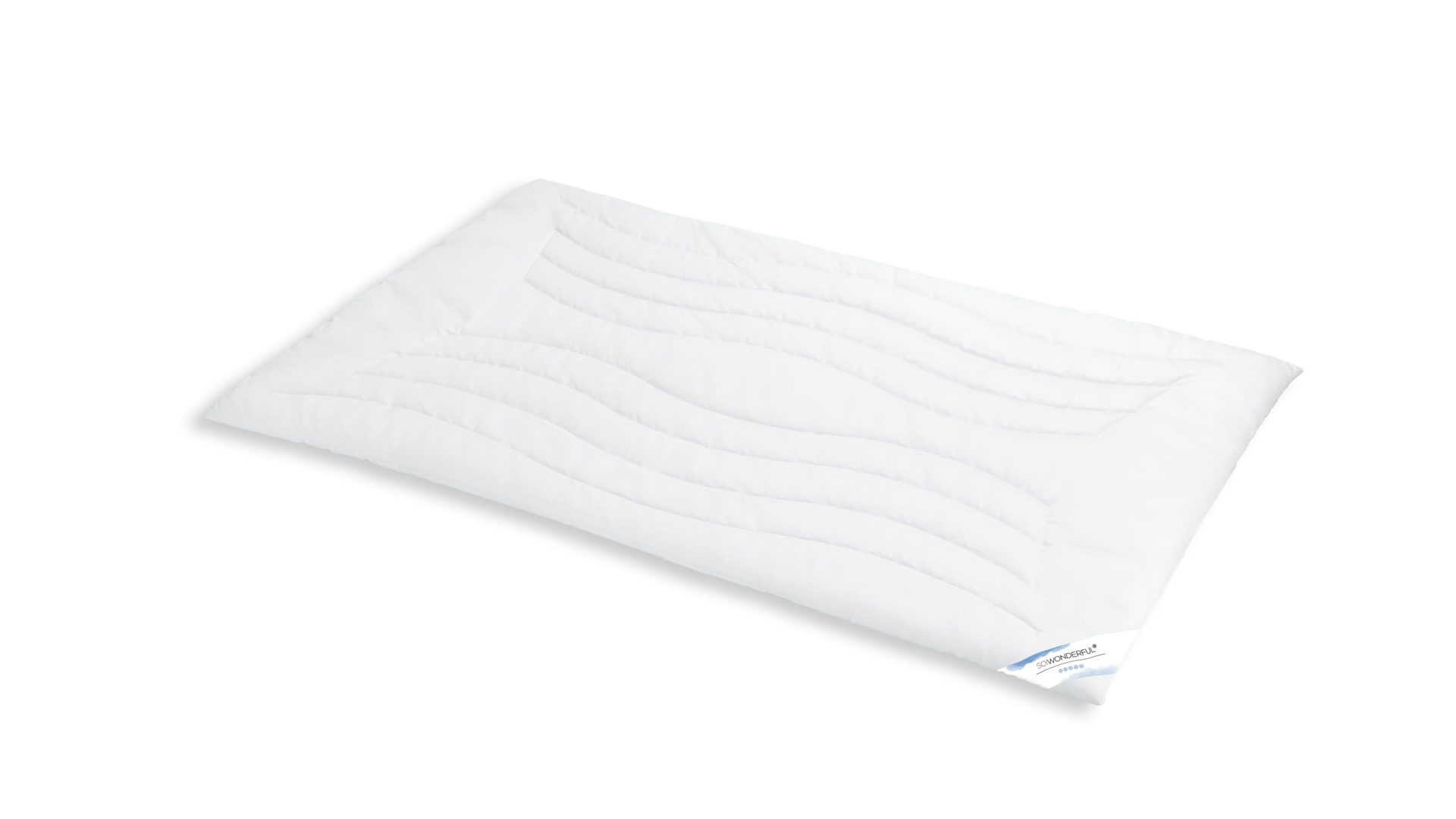 Faserdecke SO!WONDERFUL aus Stoff in Weiß SO!WONDERFUL Duo-Faserdecke Exclusiv Hollofil Spring, 800 g – ca. 155 x 200 cm