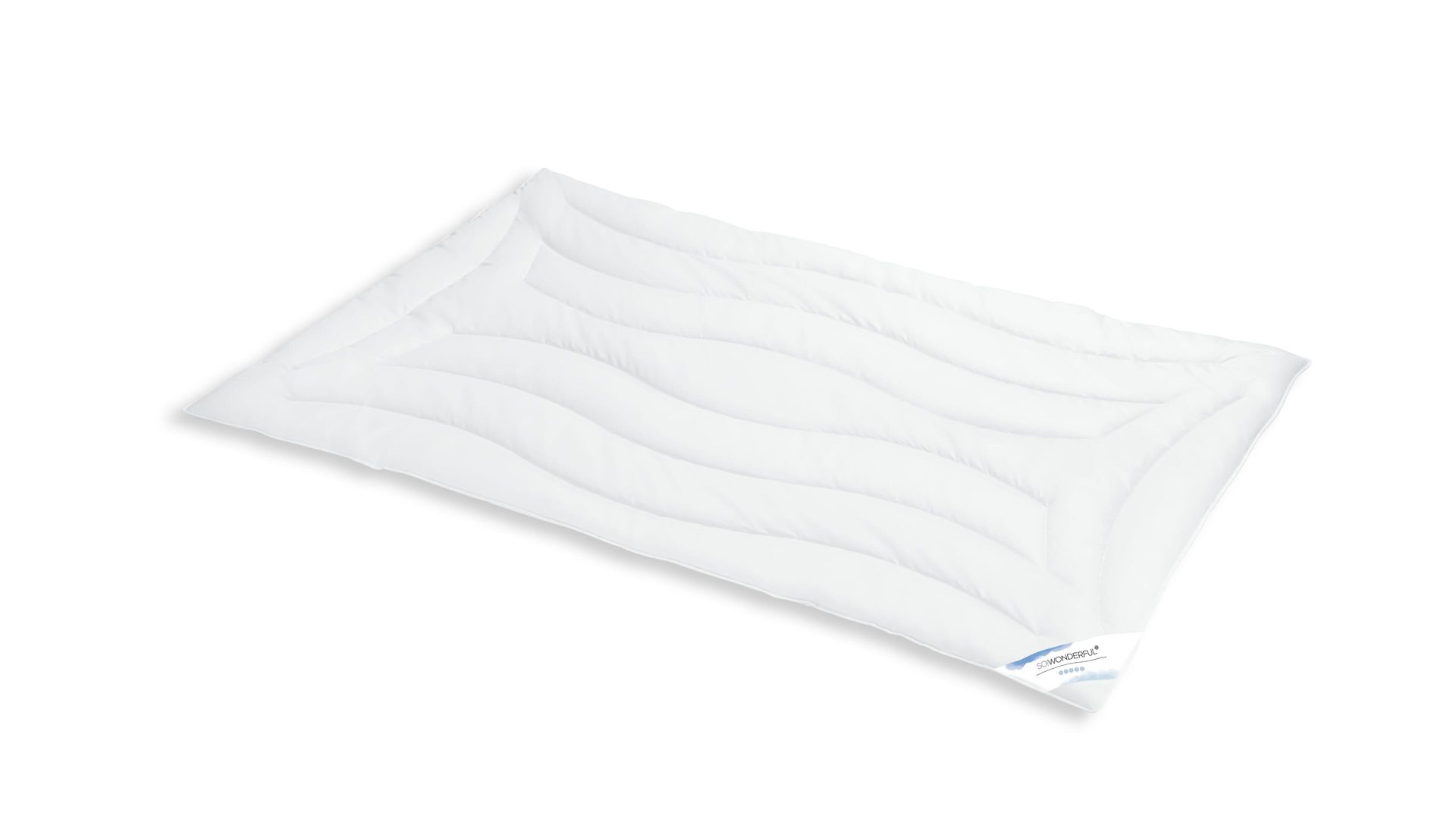 Faserdecke SO!WONDERFUL aus Stoff in Weiß SO!WONDERFUL Mono-Faserdecke Exclusiv Hollofil Spring, 525 g – ca. 155 x 200 cm