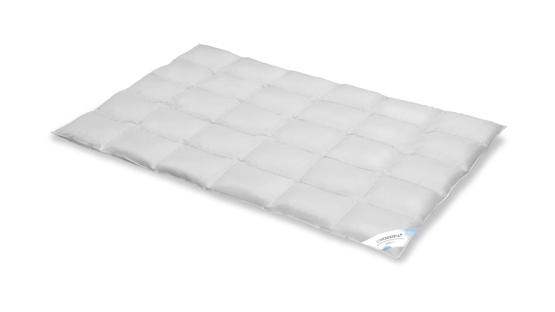 Daunendecke SO!WONDERFUL aus Stoff in Weiß SO!WONDERFUL Daunen-Kassettendecke Premium Daunen & Federn, 1080 g – 200 x 220 cm