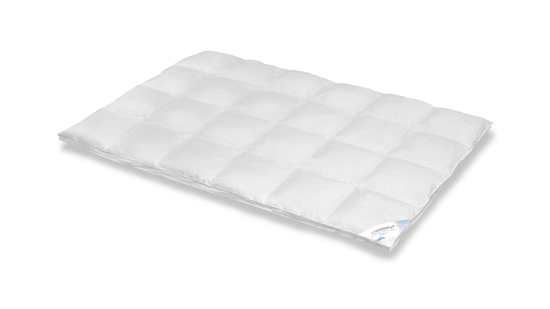 Daunendecke SO!WONDERFUL aus Stoff in Weiß SO!WONDERFUL Daunen-Aussenstegdecke Premium Daunen & Federn, 1430 g – 200 x 220 cm
