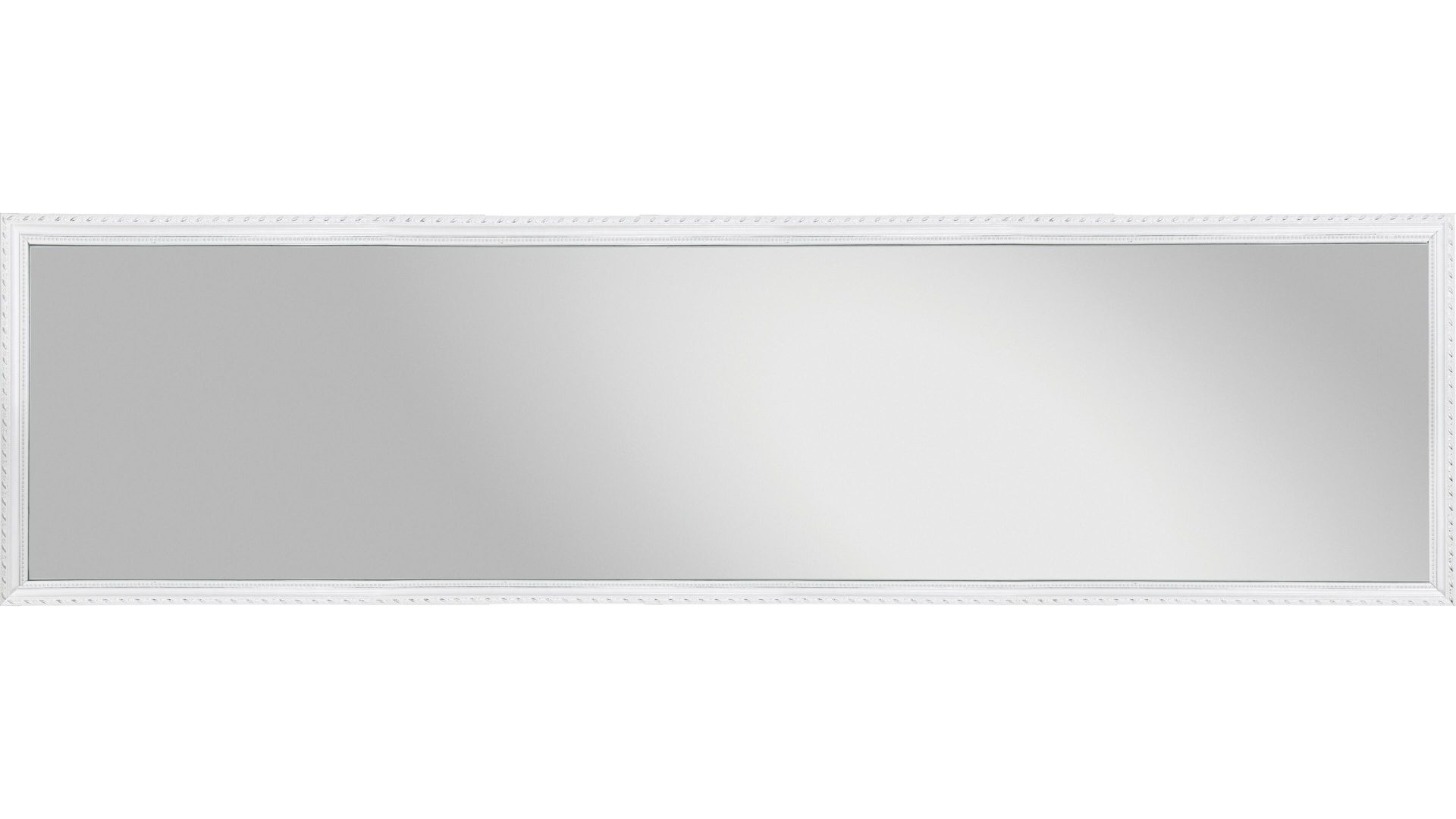 Wandspiegel Spiegelprofi aus Spiegel in Weiß Rahmenspiegel weißer Rahmen – ca. 125 x 35 cm