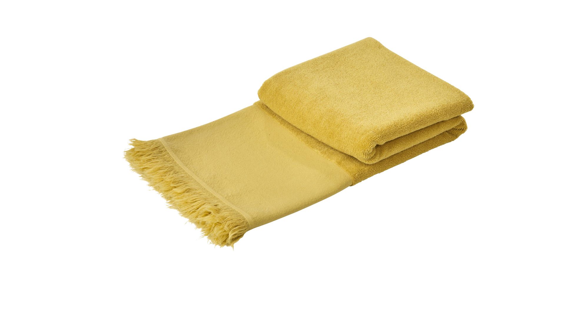 Hamamtuch Done® be different aus Stoff in Gelb DONE® Hamamtuch Caprice goldfarbene Baumwolle – ca. 95 x 180 cm