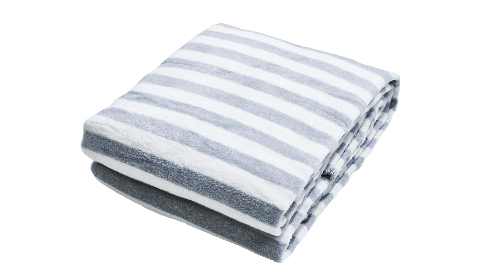 Wohndecke Done.® aus Stoff in Grau done.® Wohndecke Blanket Stripes Silber & Weiß – ca. 150 x 200 cm