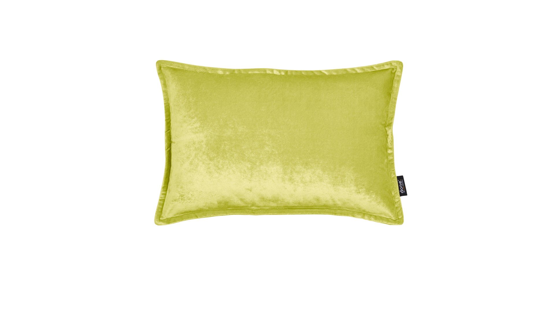 Kissenbezug /-hülle Done® by karabel home company aus Stoff in Hellgrün DONE® Kissenhülle Cushion Glam apfelgrüner Samt – ca. 40 x 60 cm