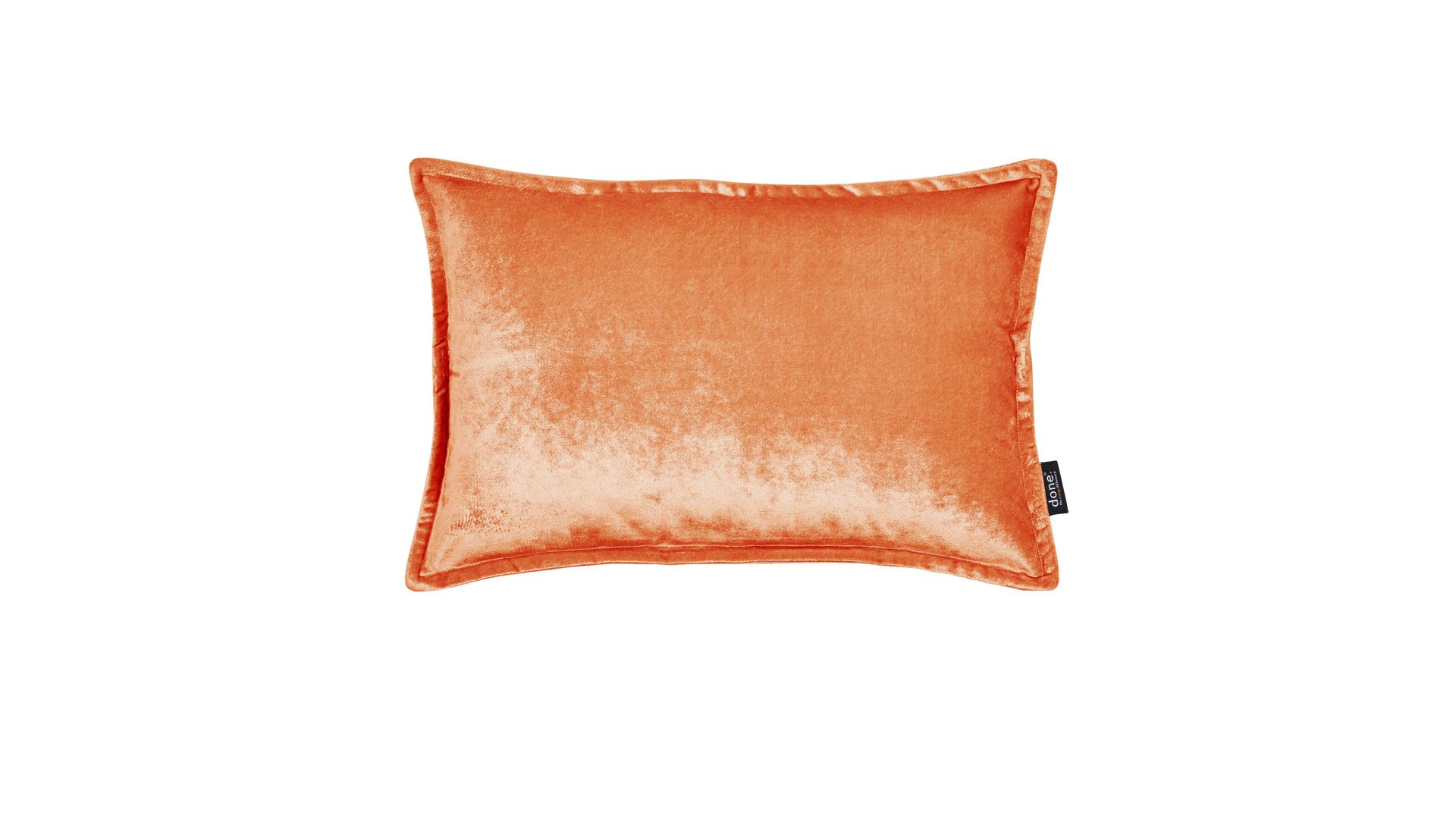 Kissenbezug /-hülle Done by karabel home company aus Stoff in Orange Done Kissenhülle Cushion Glam korallenfarbener Samt – ca. 40 x 60 cm