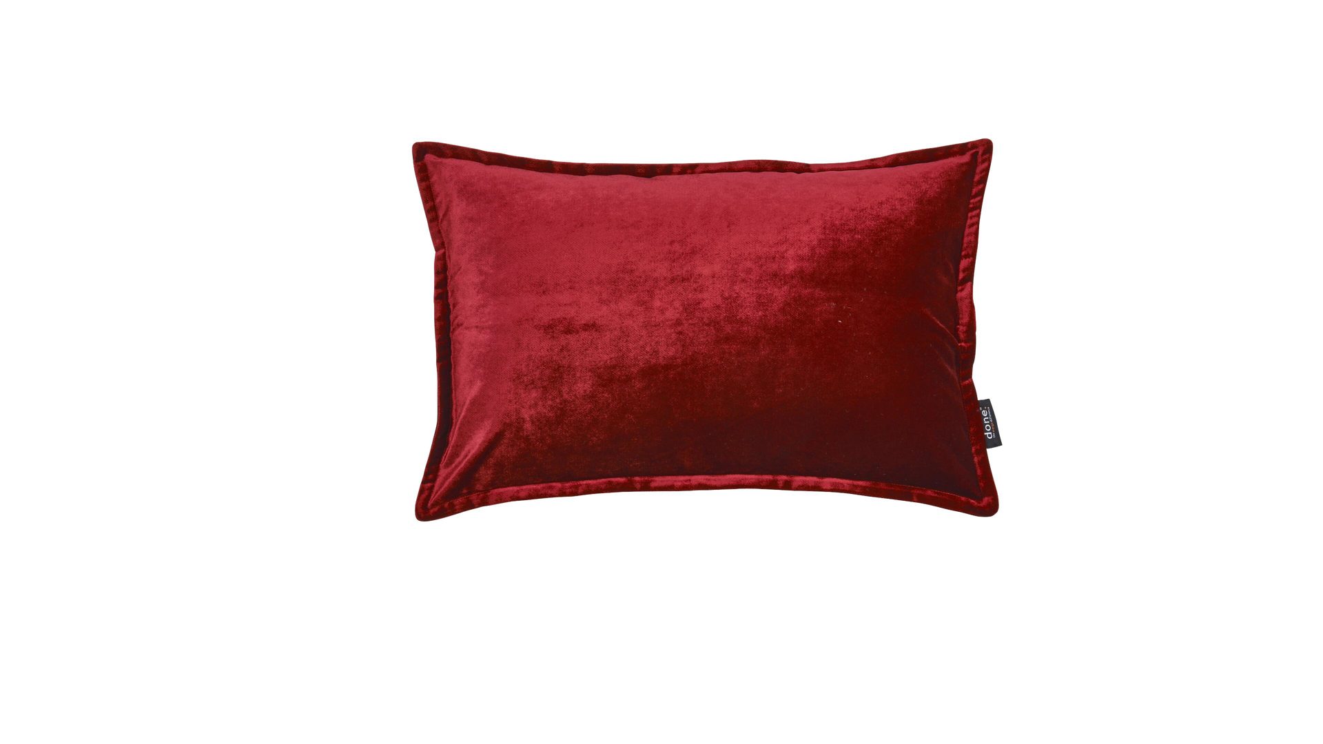 Kissenbezug /-hülle Done® by karabel home company aus Stoff in Dunkelrot DONE® Kissenhülle Cushion Glam roter Samt – ca. 40 x 60 cm