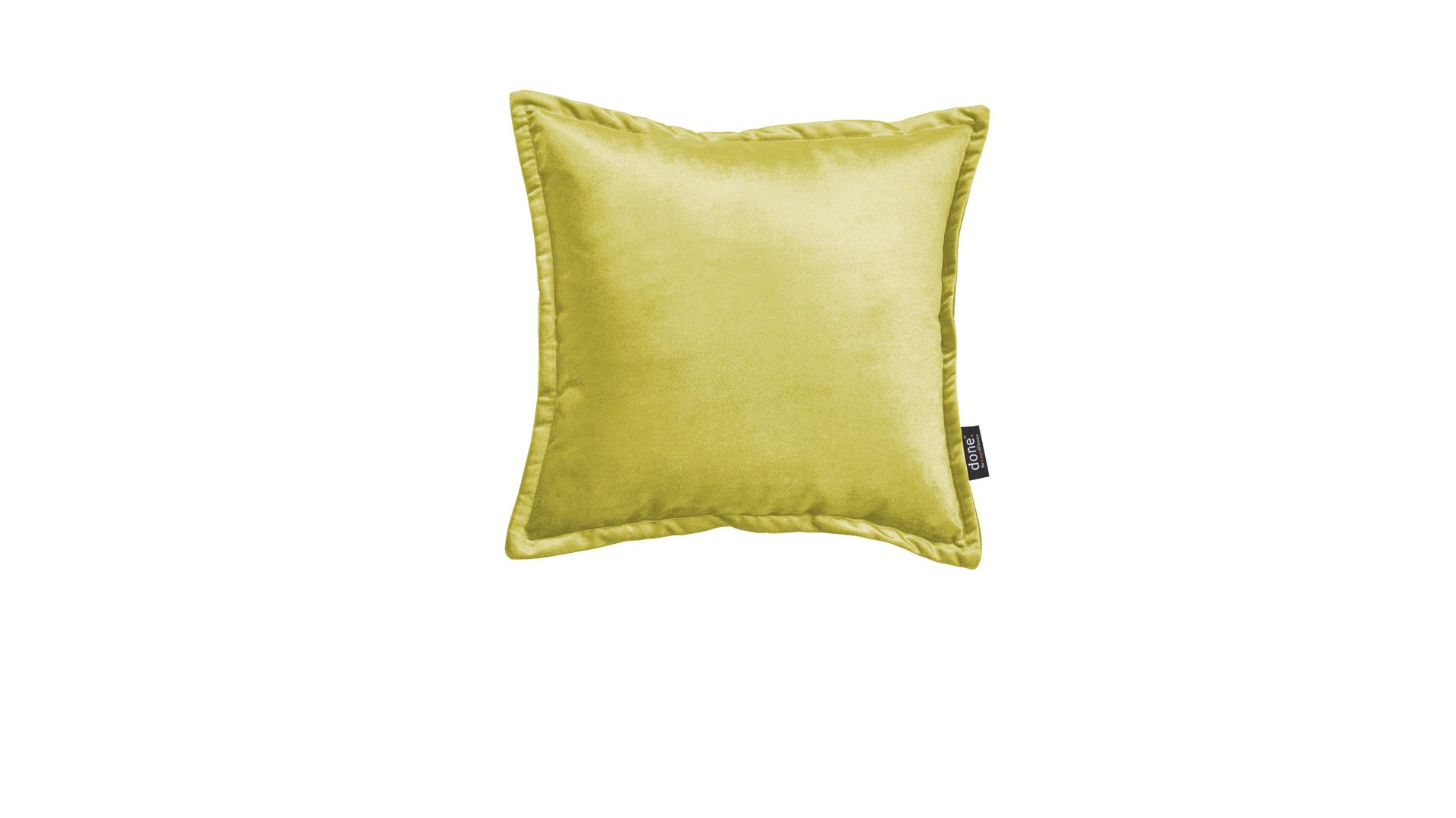 Kissenbezug /-hülle Done® by karabel home company aus Stoff in Hellgrün DONE® Kissenhülle Cushion Glam apfelgrüner Samt – ca. 45 x 45 cm