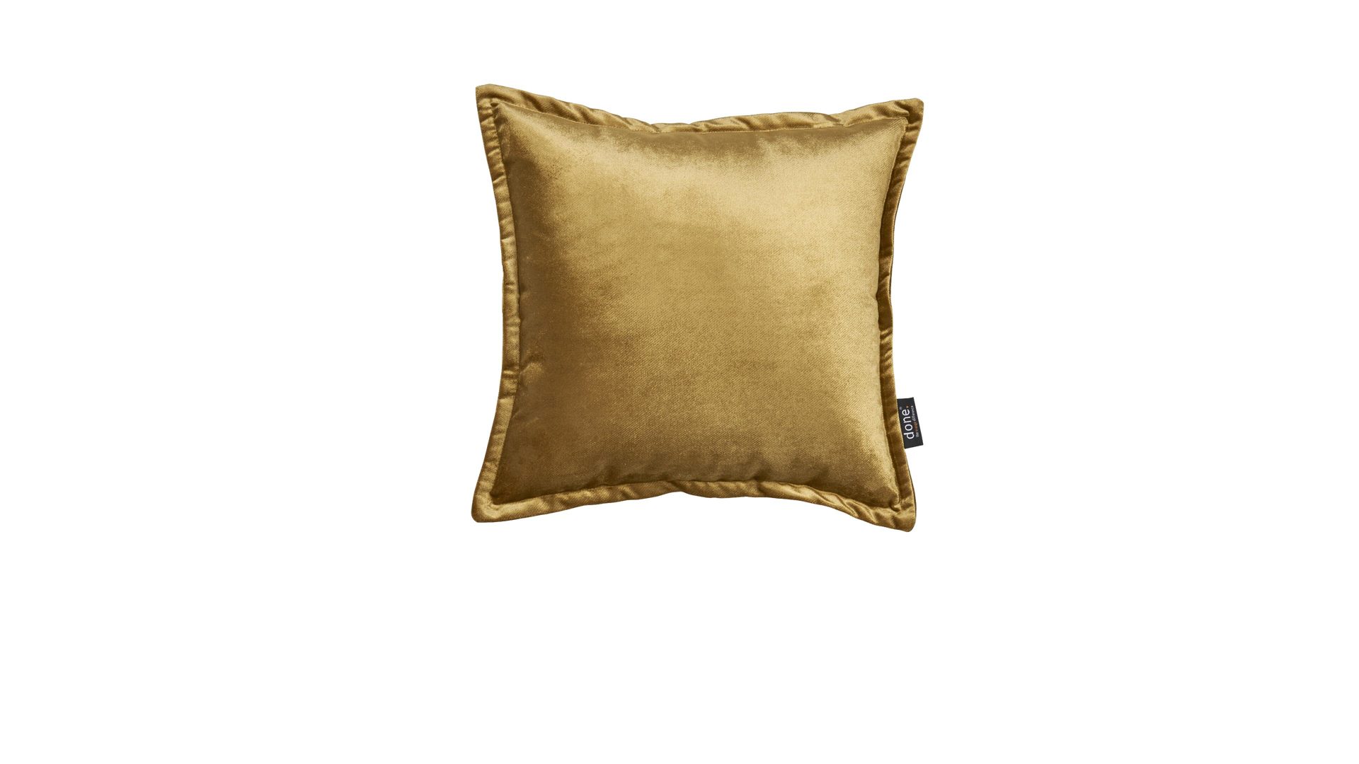 Kissenbezug /-hülle Done.® aus Stoff in Gelb done.® Kissenhülle Cushion Glam goldfarbener Samt – ca. 45 x 45 cm