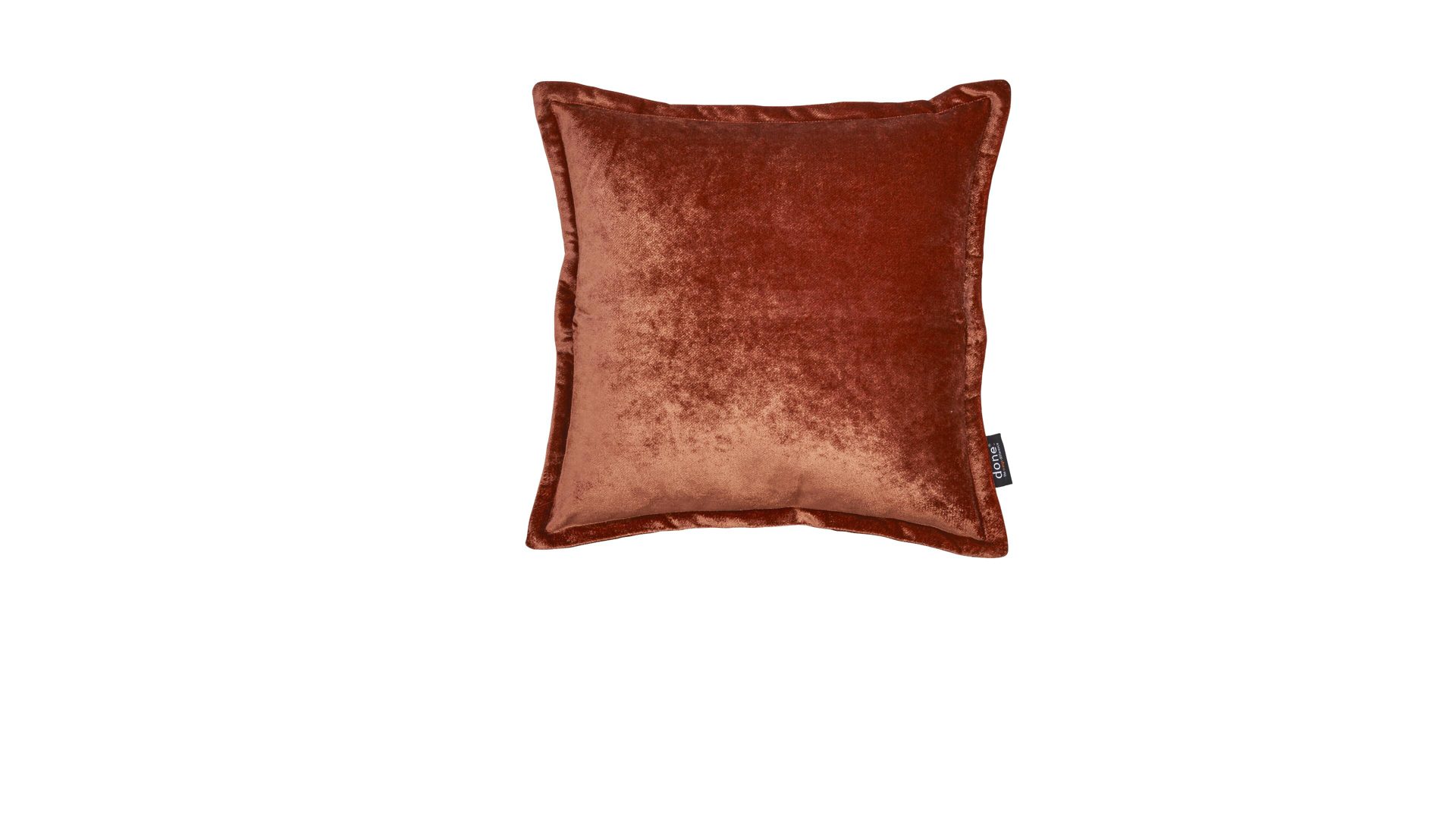 Kissenbezug /-hülle Done® by karabel home company aus Stoff in Braun DONE® Kissenhülle Cushion Glam rostfarbener Samt – ca. 45 x 45 cm