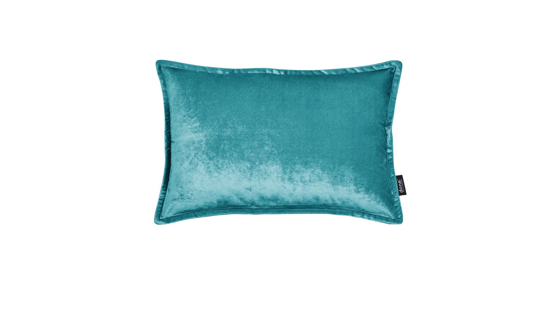 Kissenbezug /-hülle Done.® aus Stoff in Blau done.® Kissenhülle Cushion Glam aquafarbener Samt - ca. 40 x 60 cm