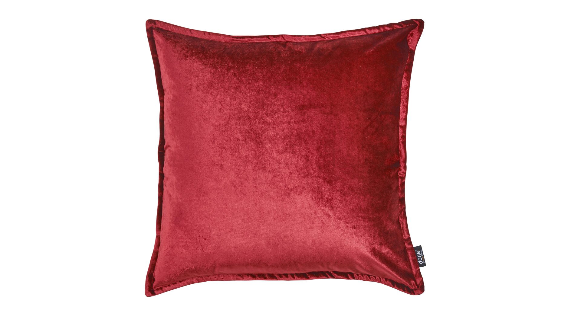 Kissenbezug /-hülle Done.® be different aus Stoff in Dunkelrot DONE.® Kissenhülle Cushion Glam roter Samt – ca. 65 x 65 cm