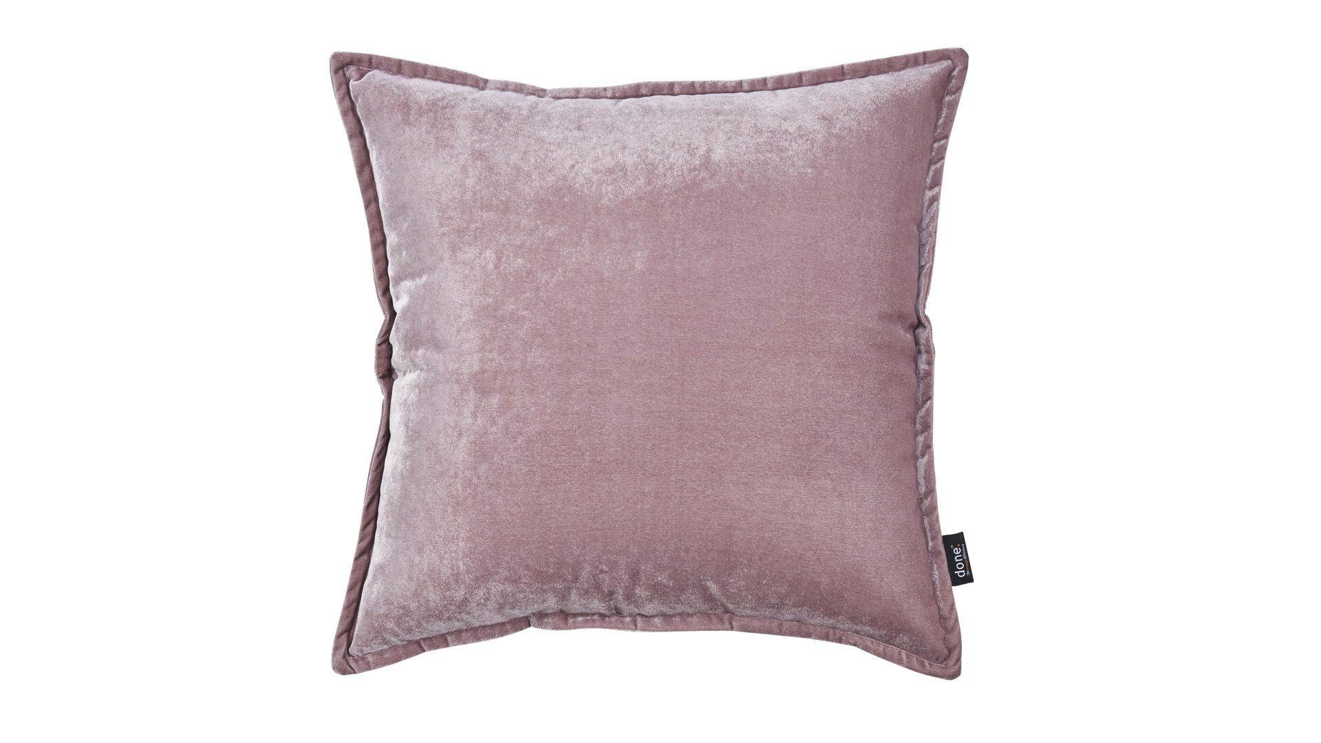 Kissenbezug /-hülle Done® by karabel home company aus Stoff in Pink DONE® Kissenhülle Cushion Glam altrosafarbener Samt – ca. 65 x 65 cm