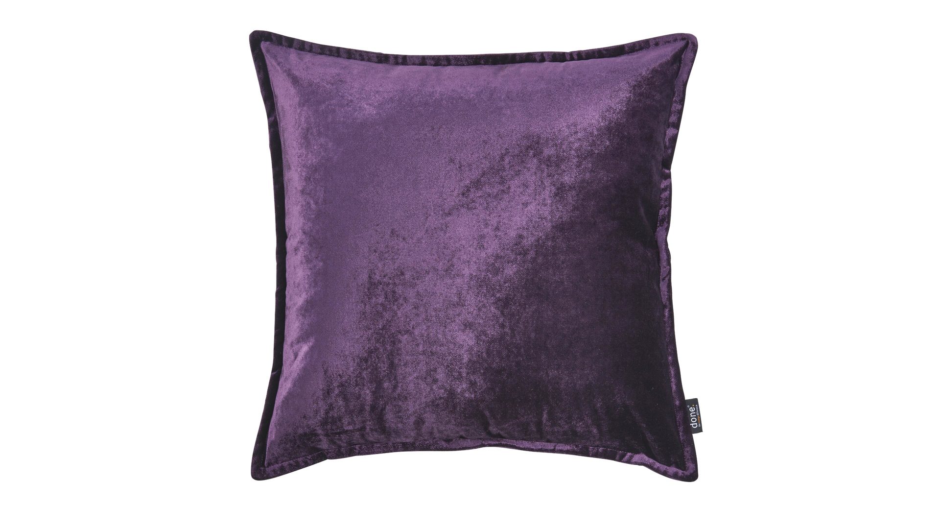 Kissenbezug /-hülle Done by karabel home company aus Stoff in Lila Done Kissenhülle Cushion Glam lilafarbener Samt – ca. 65 x 65 cm