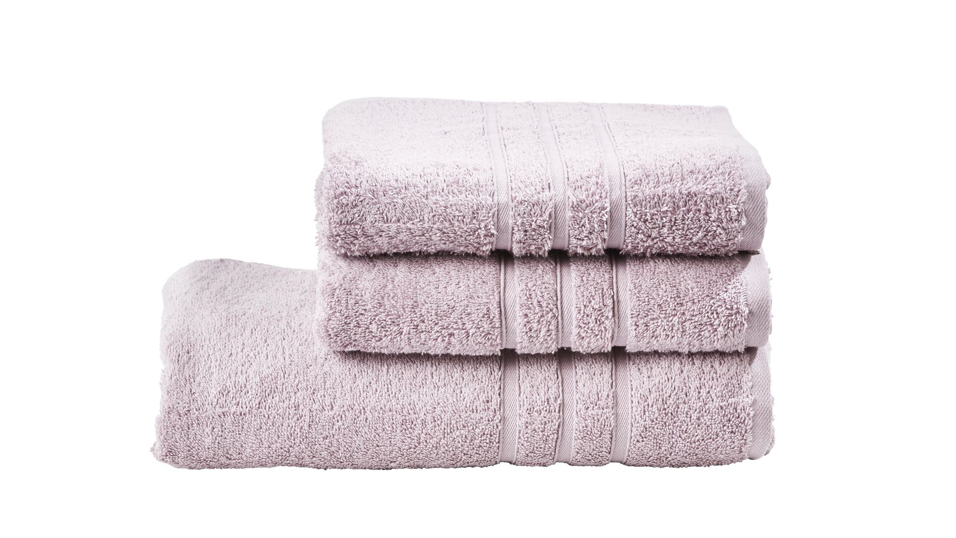 Handtuch-Set Done.® be different aus Stoff in Pink DONE.® Handtuch-Set Daily Uni altrosafarbene Baumwolle – dreiteilig