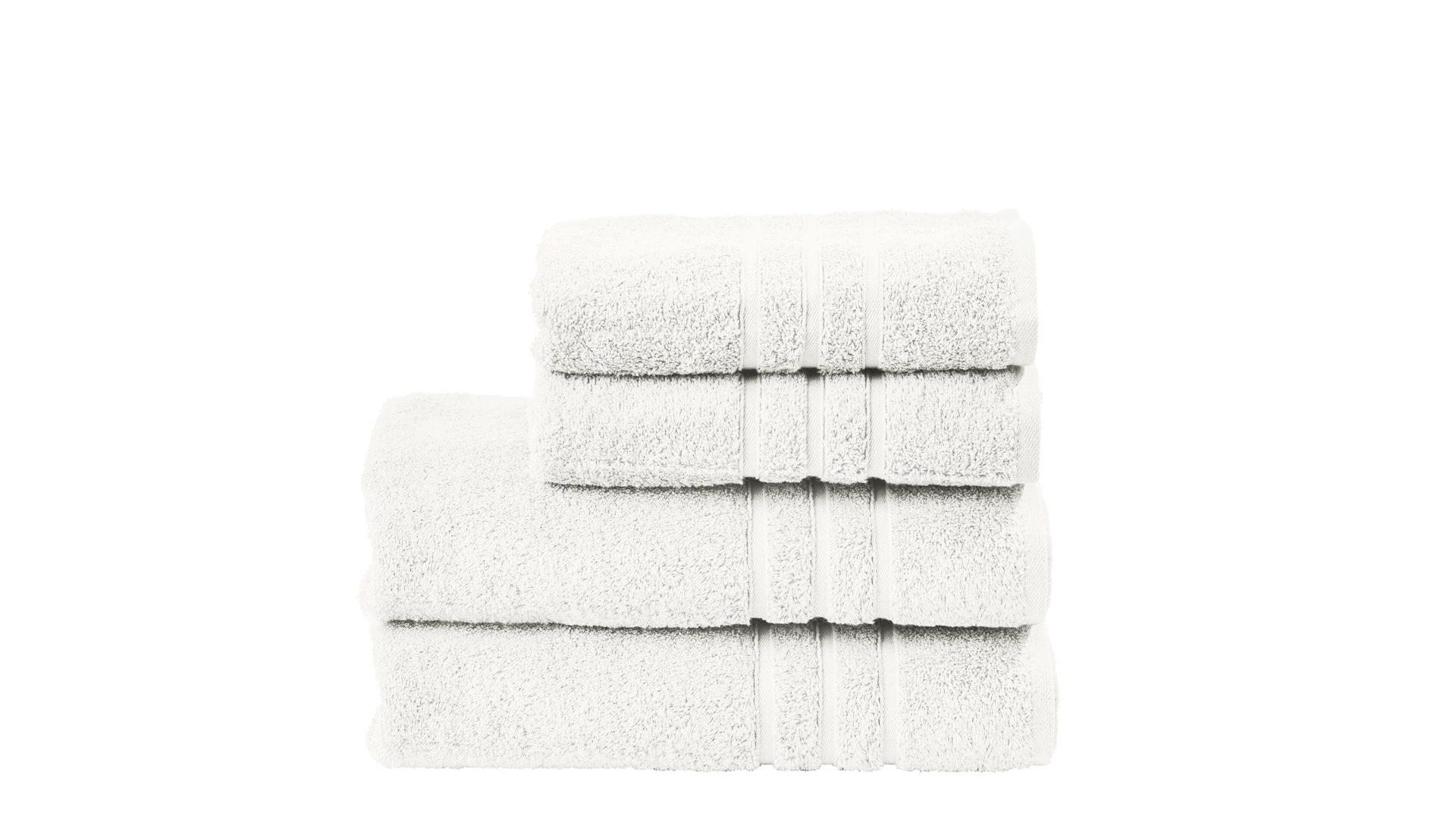 Handtuch-Set Done® be different aus Stoff in Weiß DONE® Handtuch-Set Daily Uni sternweiße Baumwolle – vierteilig
