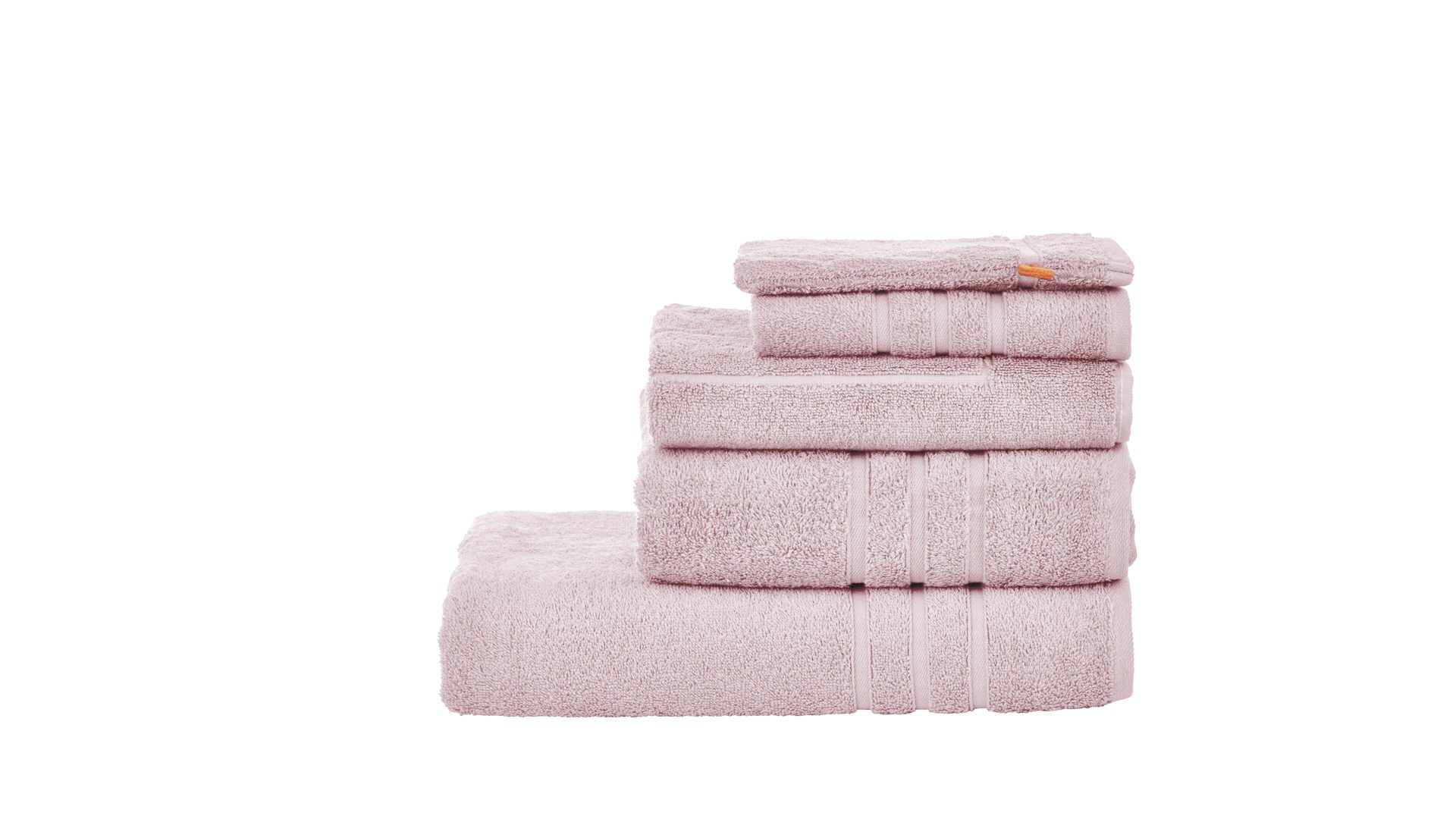 Handtuch-Set Done by karabel home company aus Stoff in Pastellfarben Done Handtuch-Set Daily Uni altrosafarben Baumwolle – fünfteilig