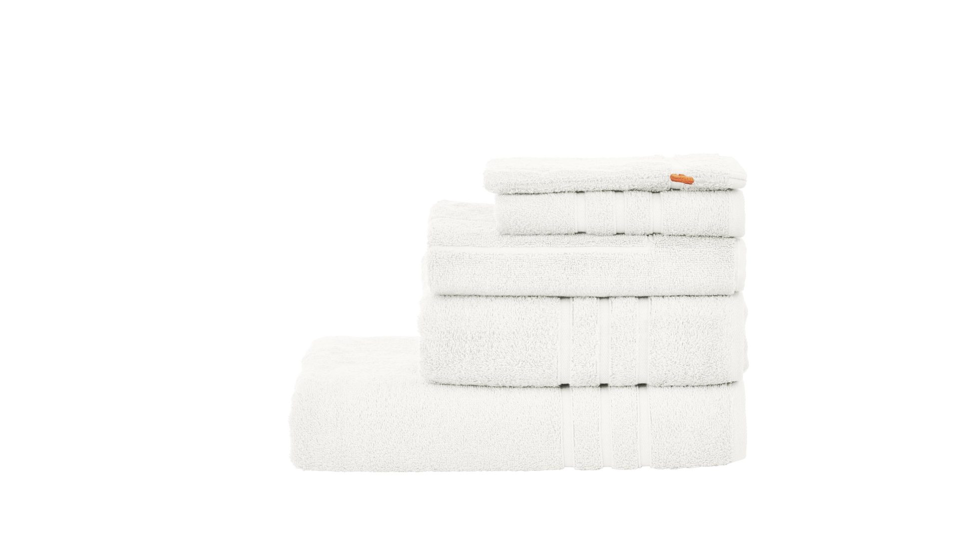 Handtuch-Set Done.® aus Stoff in Weiß done.® Handtuch-Set Daily Uni sternweiße Baumwolle – fünfteilig