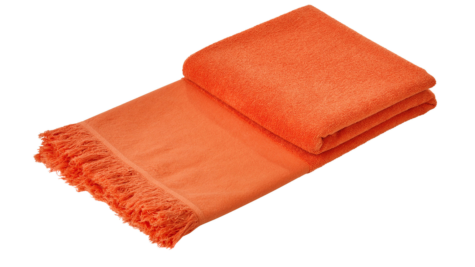 Hamamtuch Done.® aus Stoff in Orange done.® Hamamtuch Caprice korallenfarbene Baumwolle – ca. 95 x 180 cm