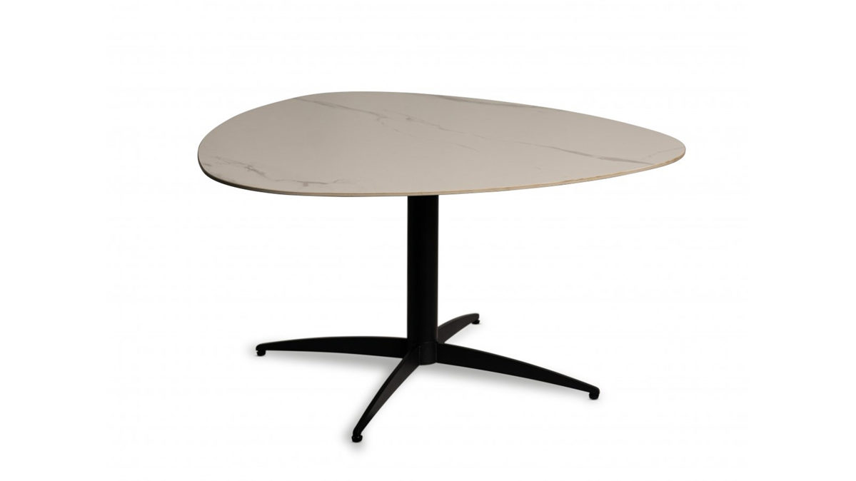 Couchtisch M2 kollektion aus Stein in Weiß Couchtisch Tokio 1 Weiß & Schwarz - ca. 40 x 35 cm