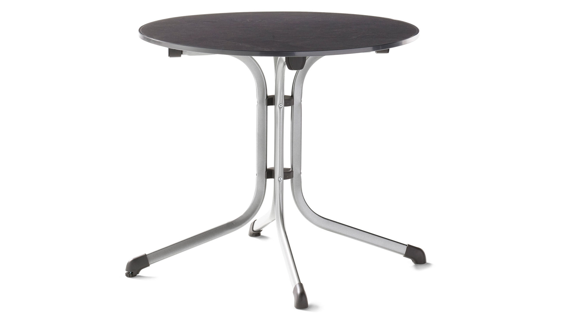 Gartentisch Sieger in Anthrazit Graphit Sieger vivodur Klapptisch Durchmesser 85 cm 3135-50